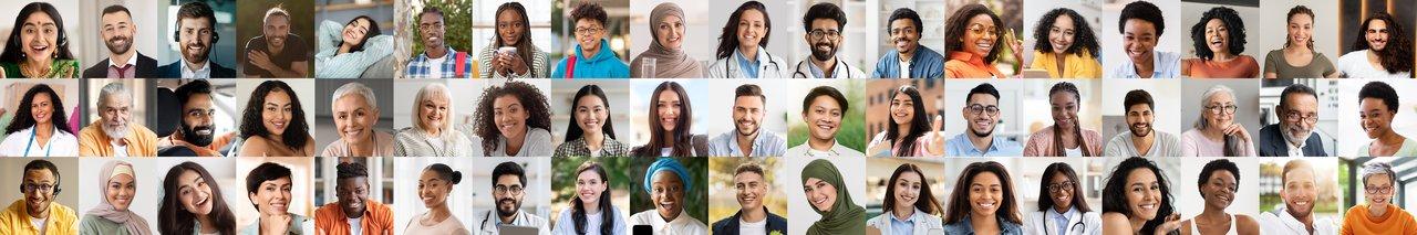 Collage de logos TikTok, YouTube, Twitch illustrant la jeunesse et la diversité sur les réseaux sociaux.