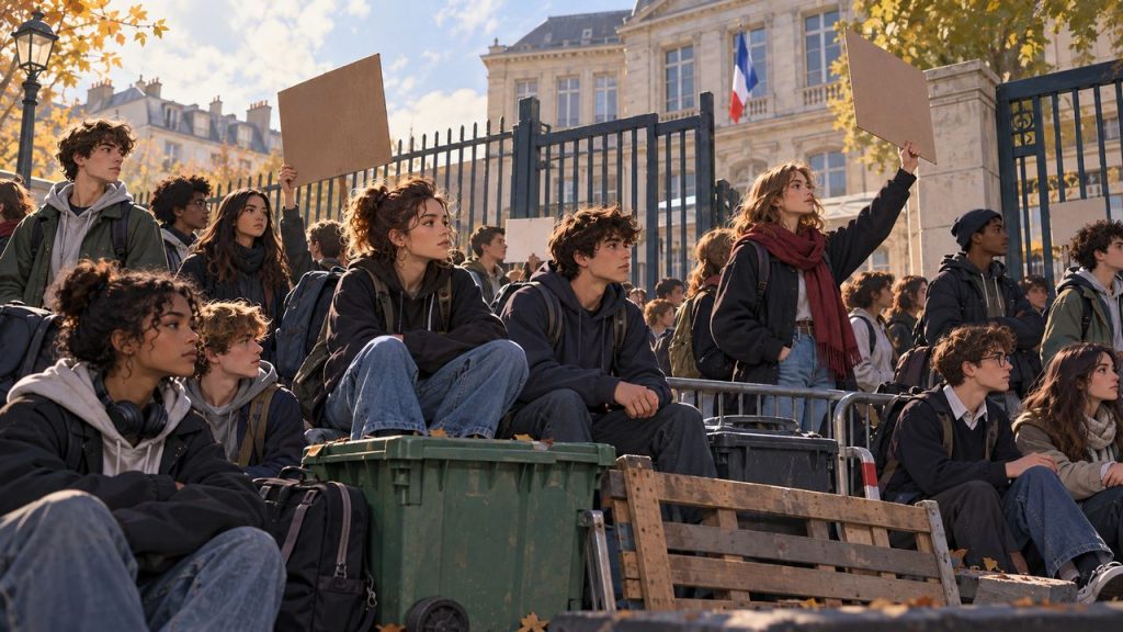 Blocage d'un lycée d'une manifestation étudiante de l'automen 2026