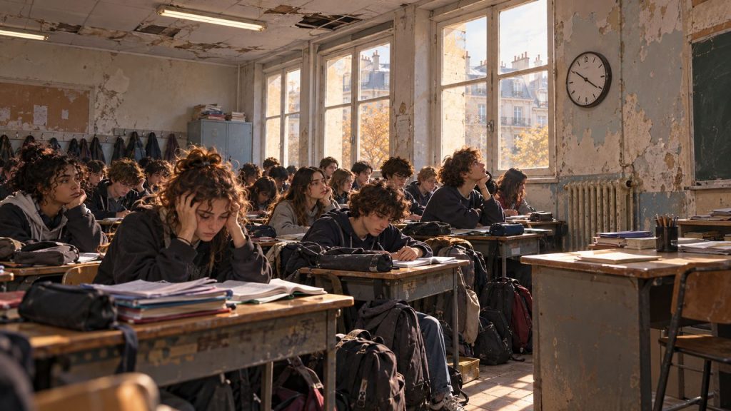 Classe délabrée, une des causes du mouvement lycéen de l'automne 2026